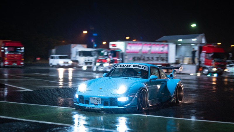 Illustration for article titled I Drove Through A Japanese Typhoon With A Dozen RWB Porsches